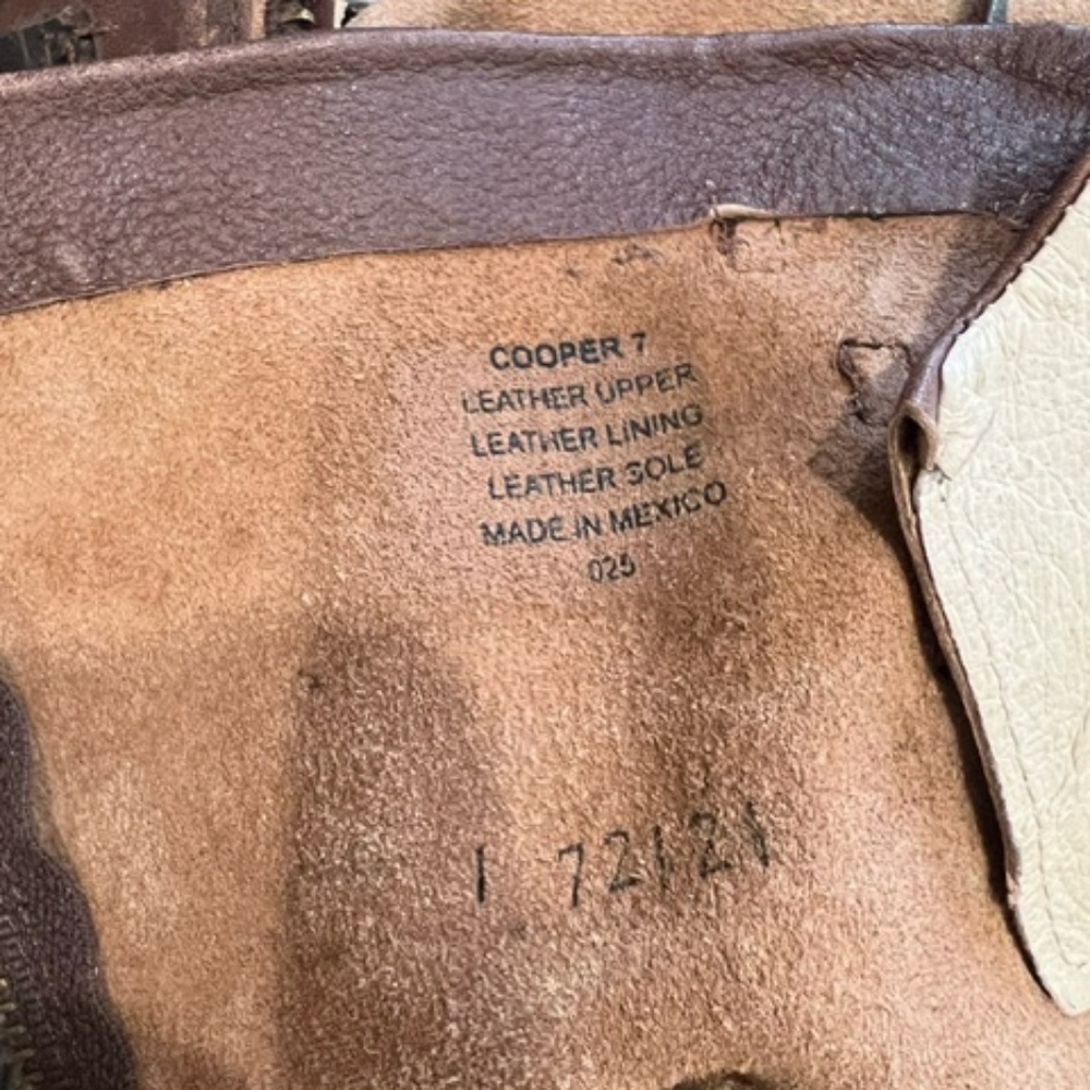 Cooper Leather Boots. size 7